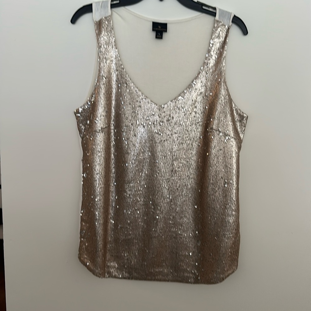 Worthingtons large gold sequin top